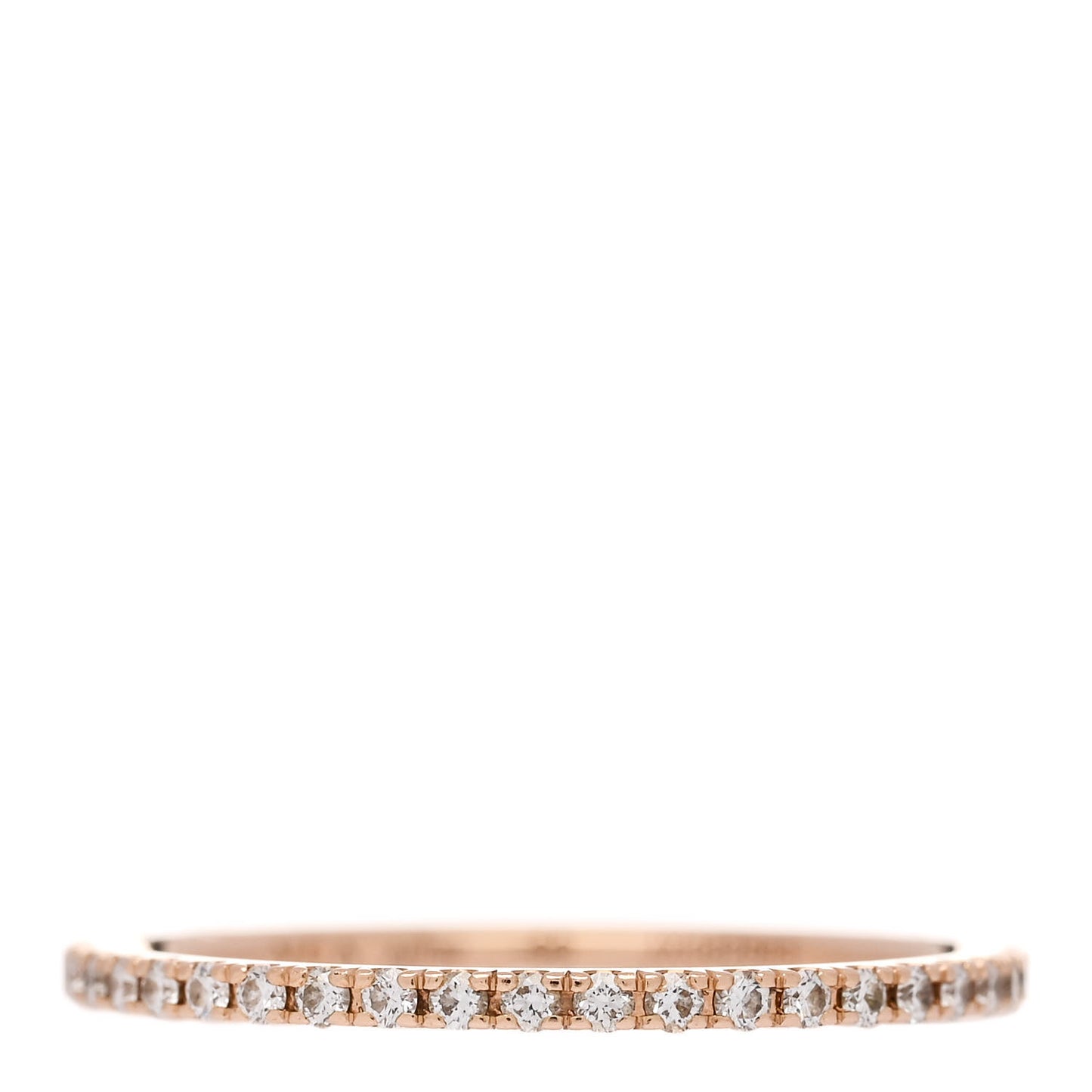 18K Rose Gold Diamond 1.25mm Felicite Wedding Band Ring 53 6.5