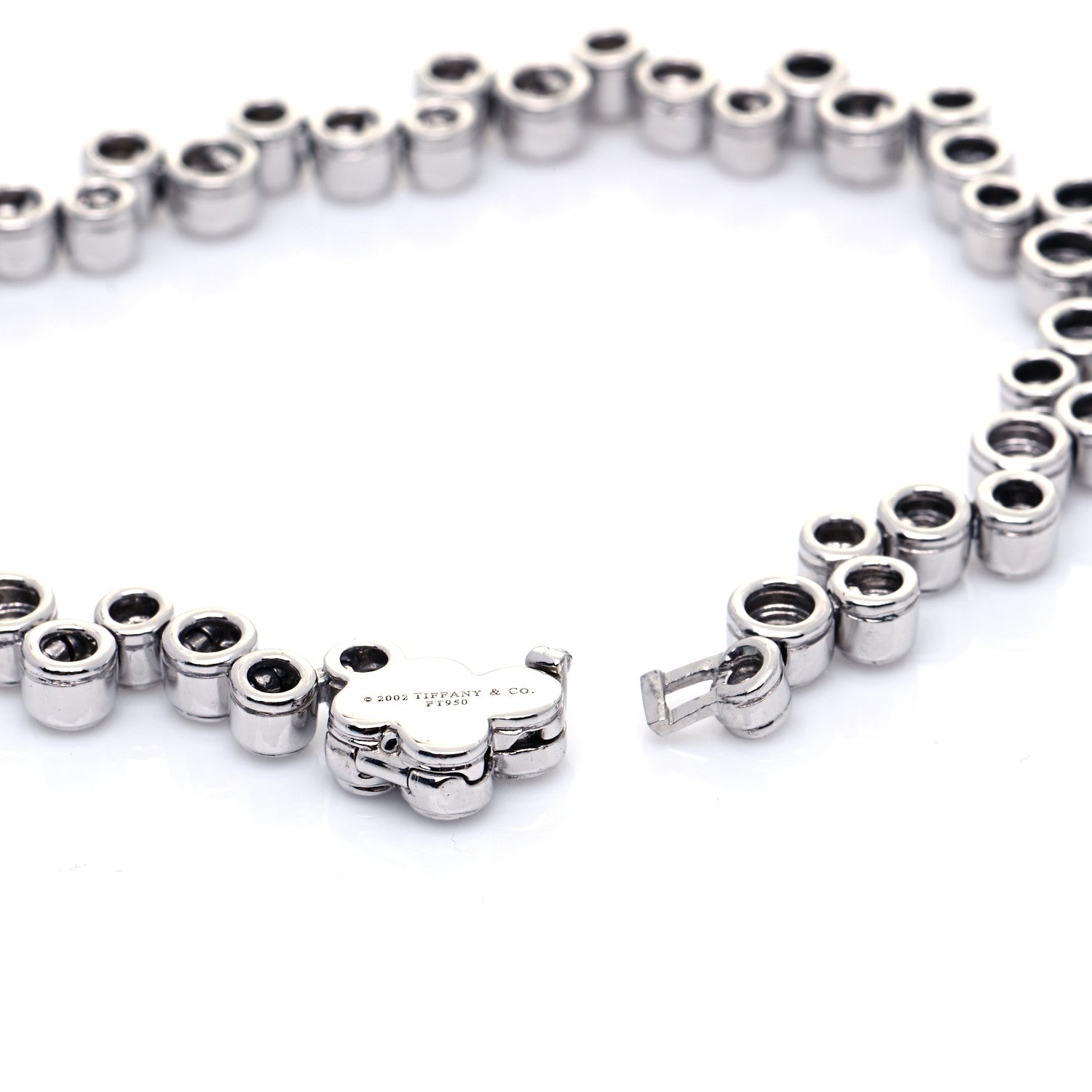 Tiffany Platinum Diamond Bubble Bracelet 5 of 9
