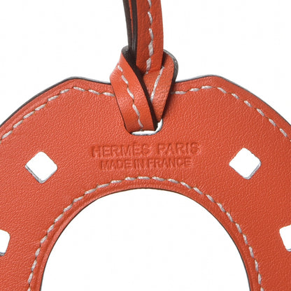 Hermes Swift Paddock Horseshoe Bag Charm Orange Poppy 3 of 4