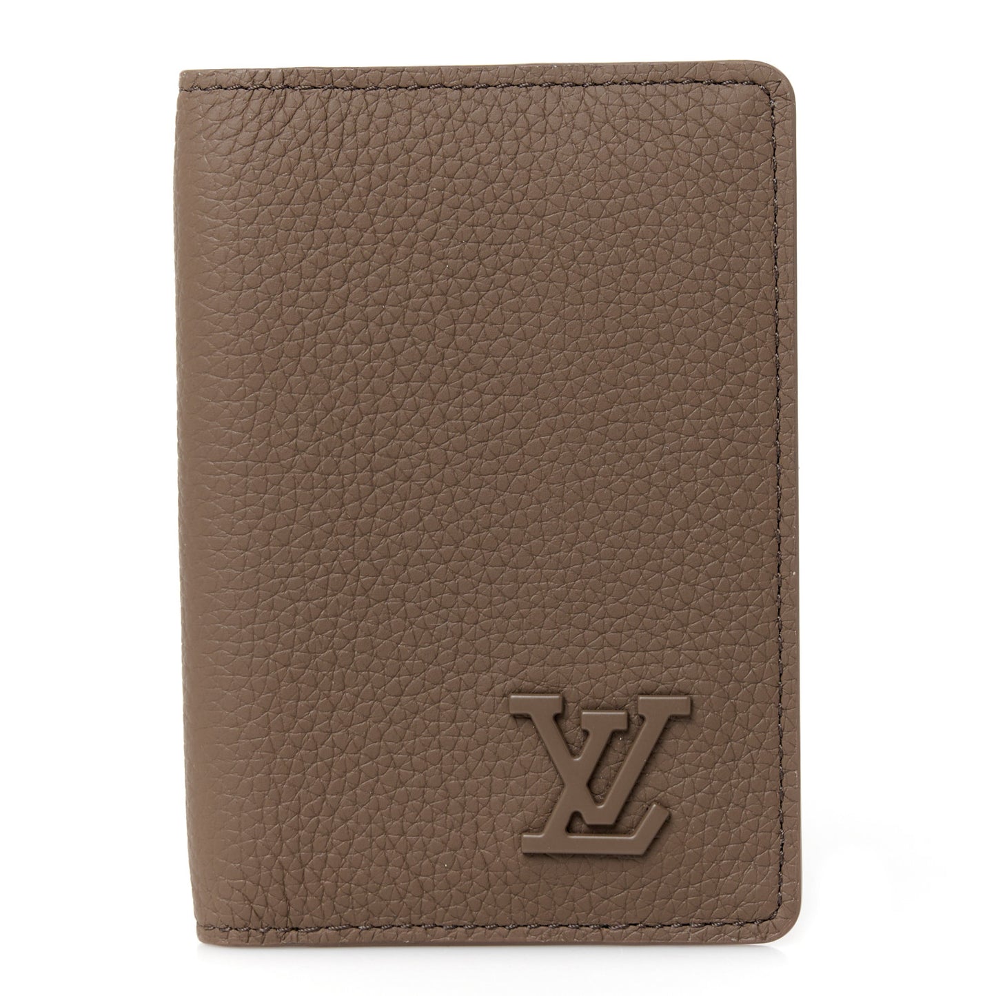 Grained Calfskin Aerogram Pocket Organizer Moka