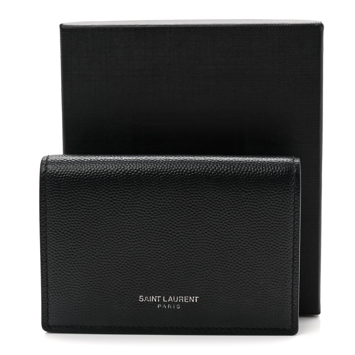 Saint Laurent Grain De Poudre Business Card Case Black 9 of 9