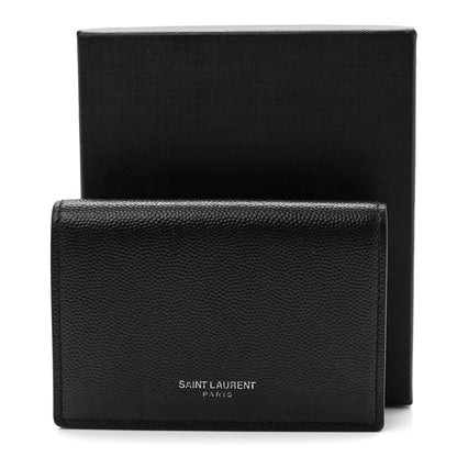 Saint Laurent Grain De Poudre Business Card Case Black 9 of 9