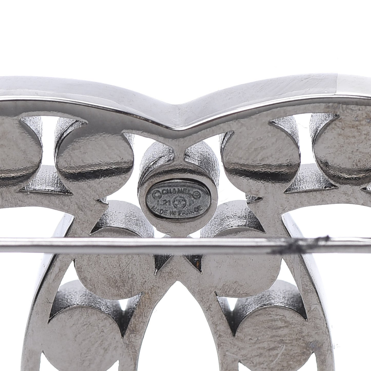 Crystal CC Brooch Silver