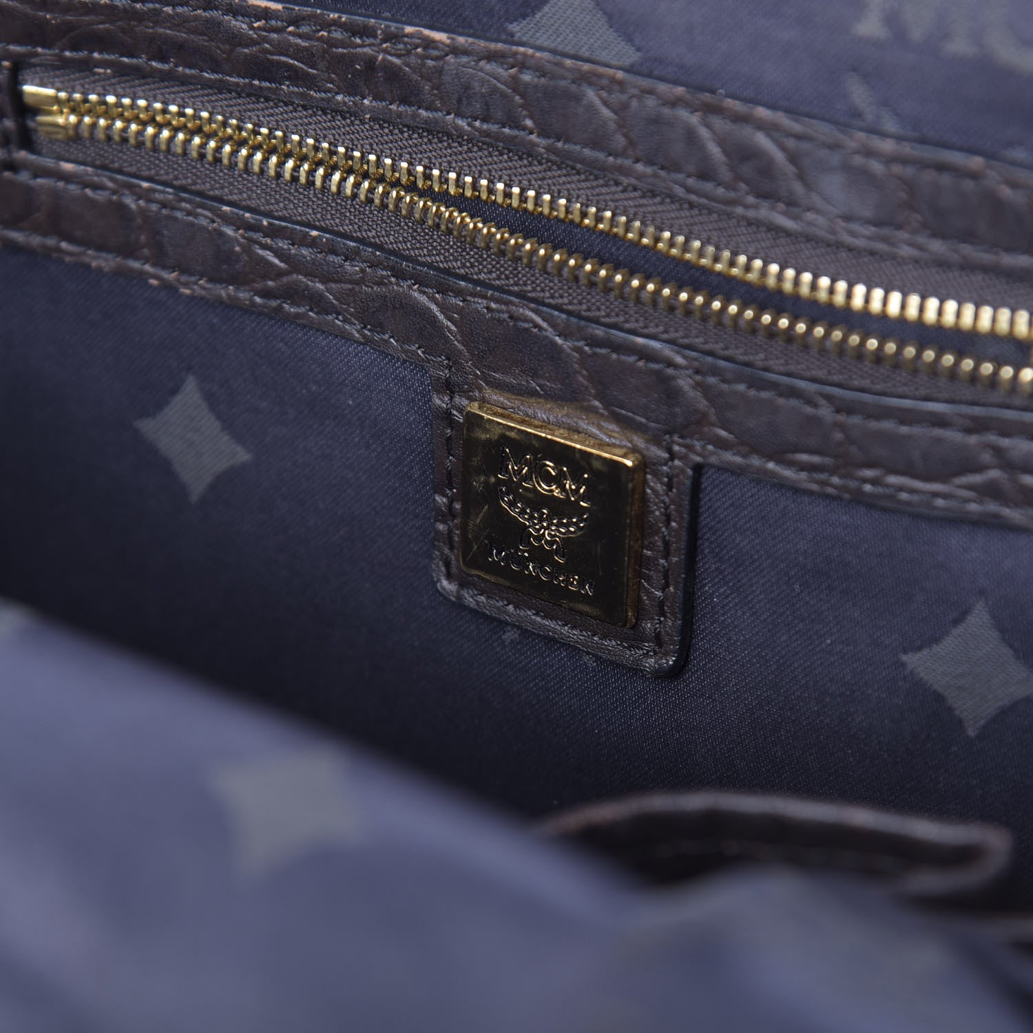 MCM Visetos Snakeskin Printed Studded Small Stark Backpack Light Grey 8 of 14