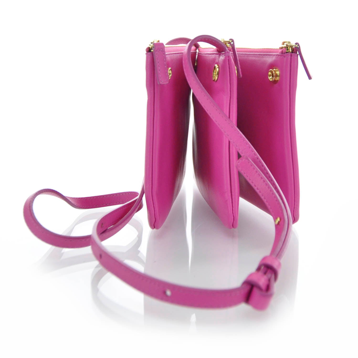 Celine Leather Trio Crossbody Bag Hibiscus 7 of 11