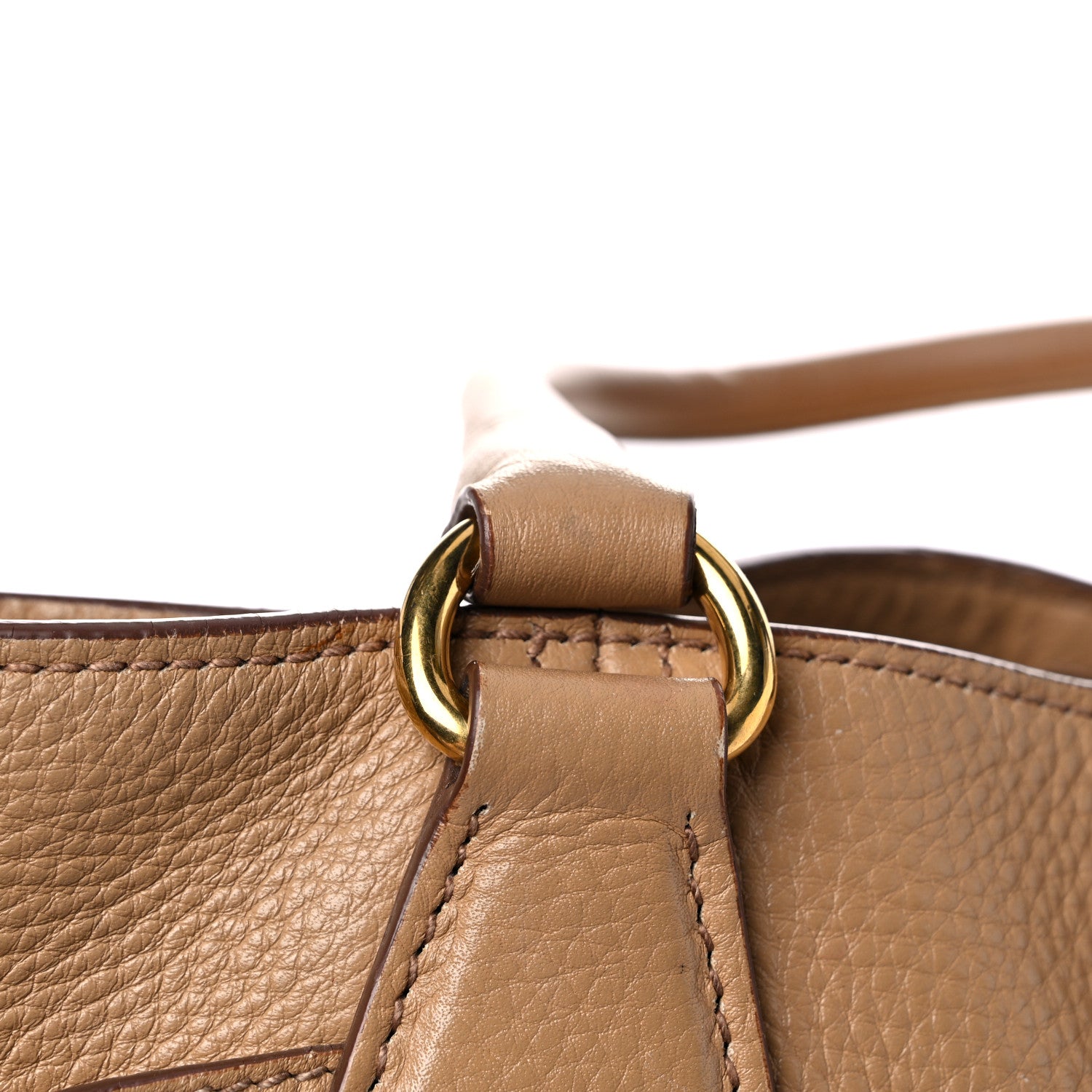 Prada Vitello Daino Tote Caramel 16 of 19
