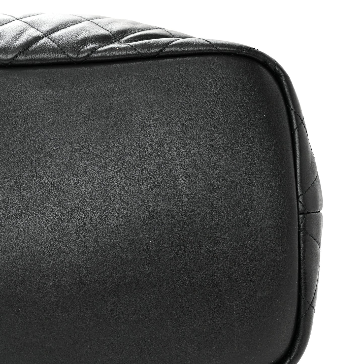 Calfskin Quilted ES Giant Travel Bag Black