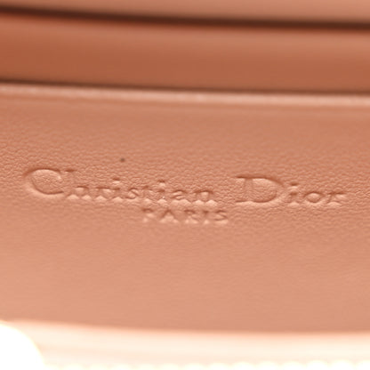Christian Dior Lambskin Cannage Small Lady Dior Voyageur Coin Purse Rose Des Vents 6 of 7