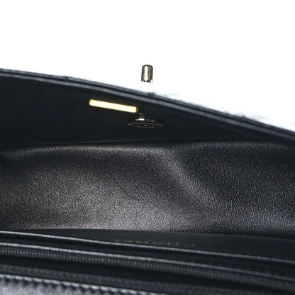 Chanel Lambskin Quilted Mini Crystal Top Handle Rectangular Flap Black 5 of 9