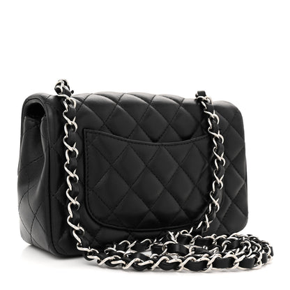 Chanel Lambskin Quilted Mini Rectangular Flap Black 3 of 10