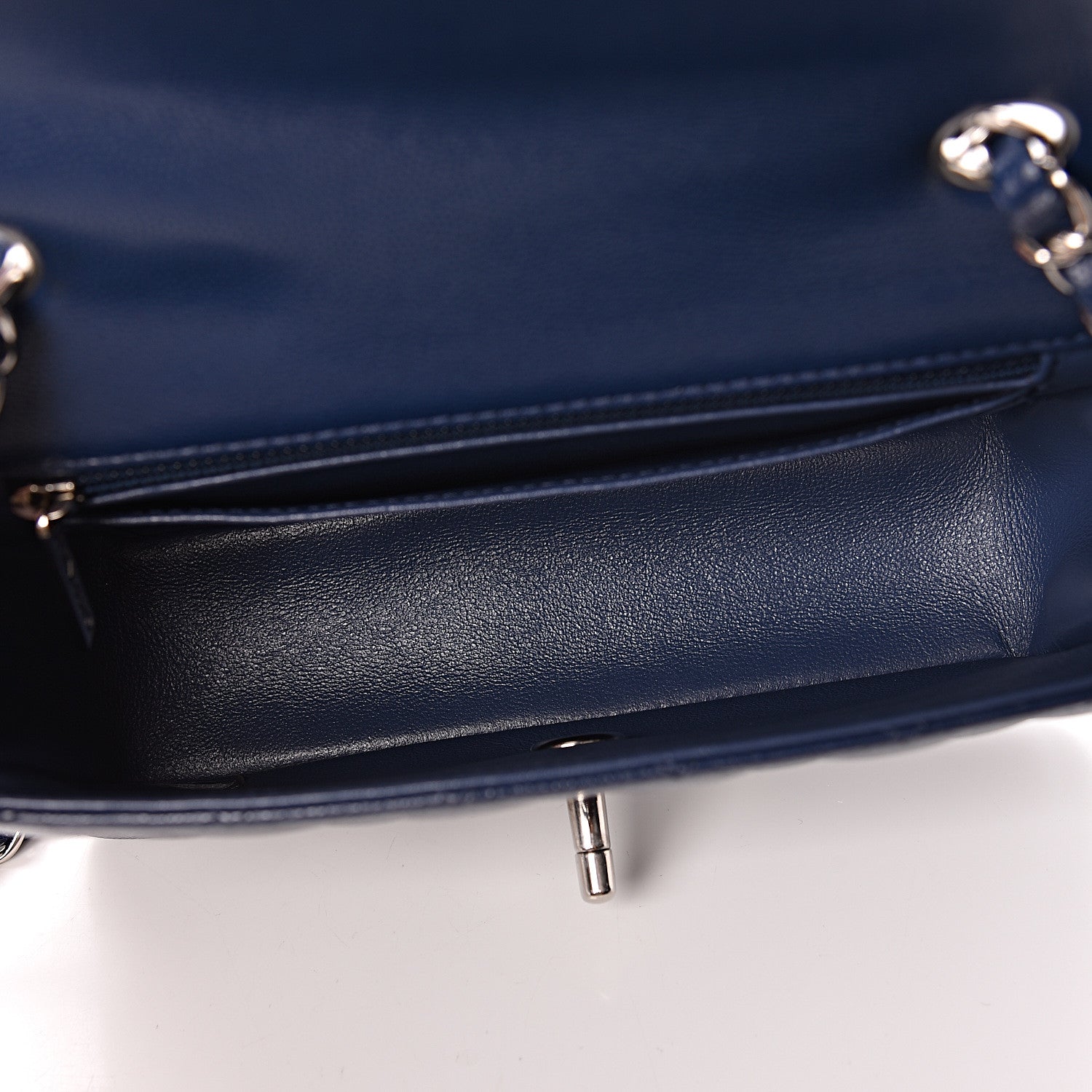 Chanel Caviar Quilted Mini Rectangular Flap Dark Blue 5 of 10