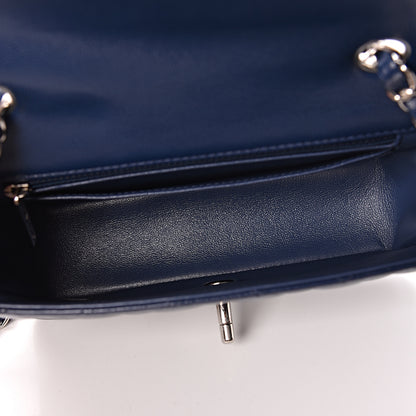 Chanel Caviar Quilted Mini Rectangular Flap Dark Blue 5 of 10
