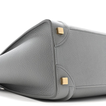 Celine Baby Drummed Calfskin Micro Luggage Kohl 9 of 15