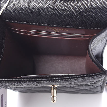 Chanel Caviar Quilted Phone Chain Clutch Black 4 of 10