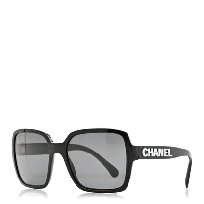 Chanel Acetate Square Sunglasses 5408 Black 1 of 8