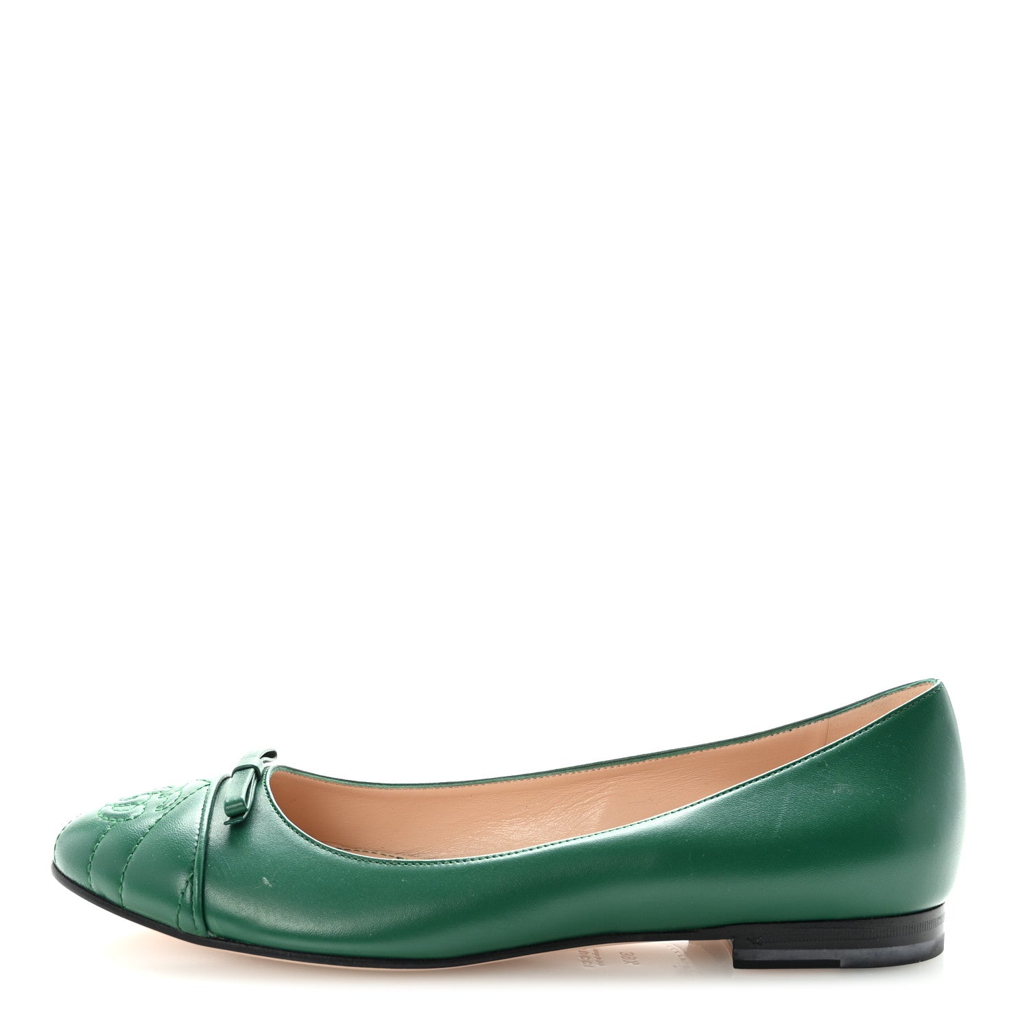 Gucci Double G Ballet Flats 39.5 Green 1 of 10
