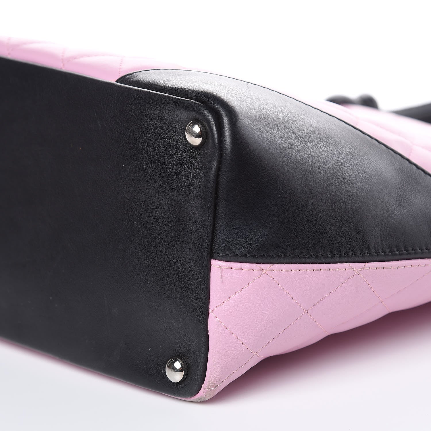 Chanel Calfskin Quilted Medium Cambon Tote Pink Black 9 of 16
