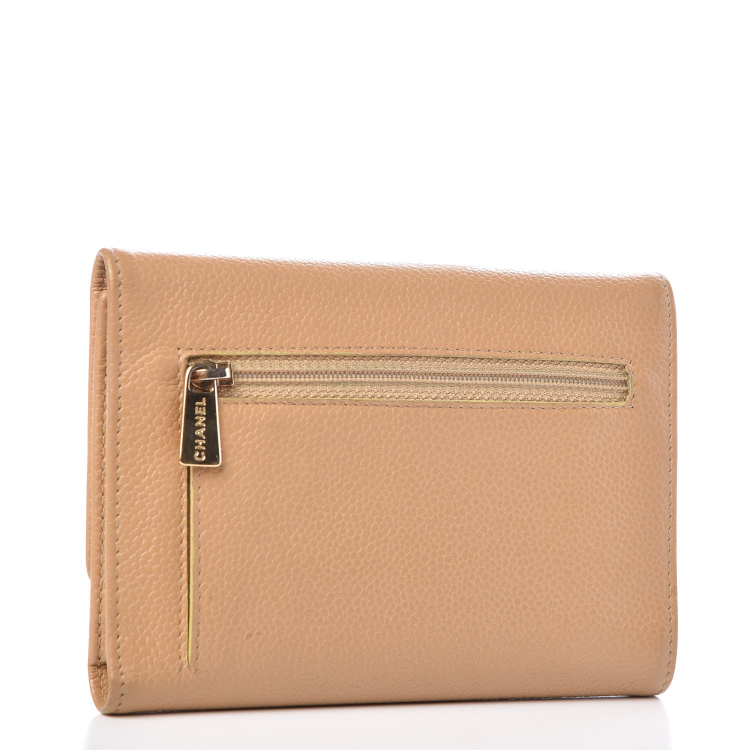 Chanel Caviar CC Timeless Flap Wallet Beige 3 of 12