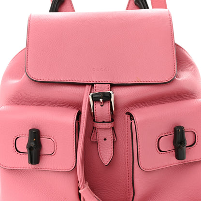Gucci Cellarius Calfskin Medium Bamboo Backpack Glossy Pink 8 of 13