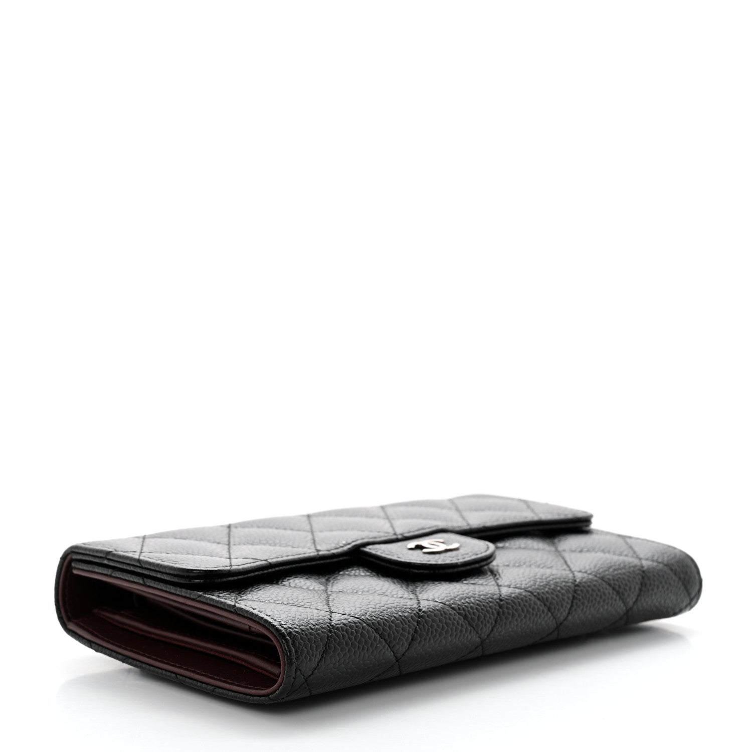 Chanel Caviar Quilted Long Flap Wallet Black 4 of 9