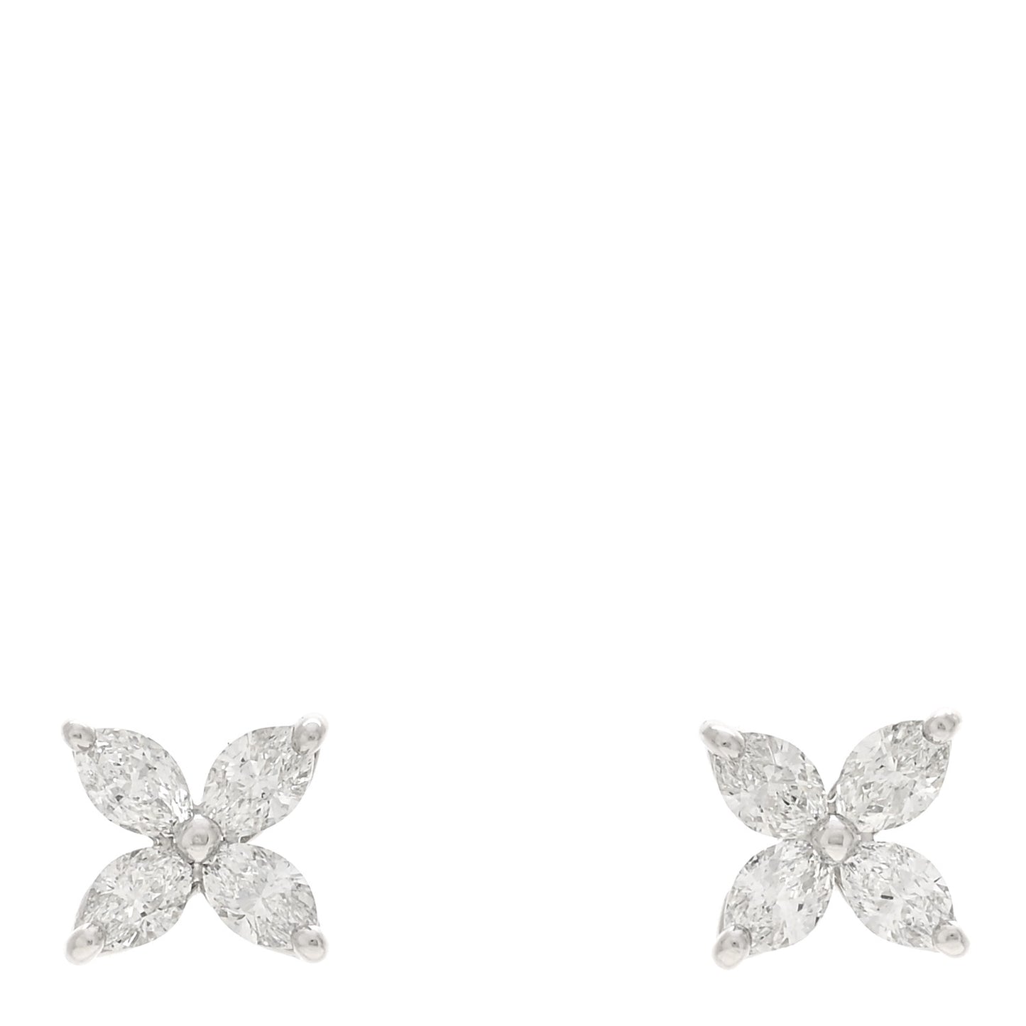 Platinum Diamond .64ct Small Victoria Earrings