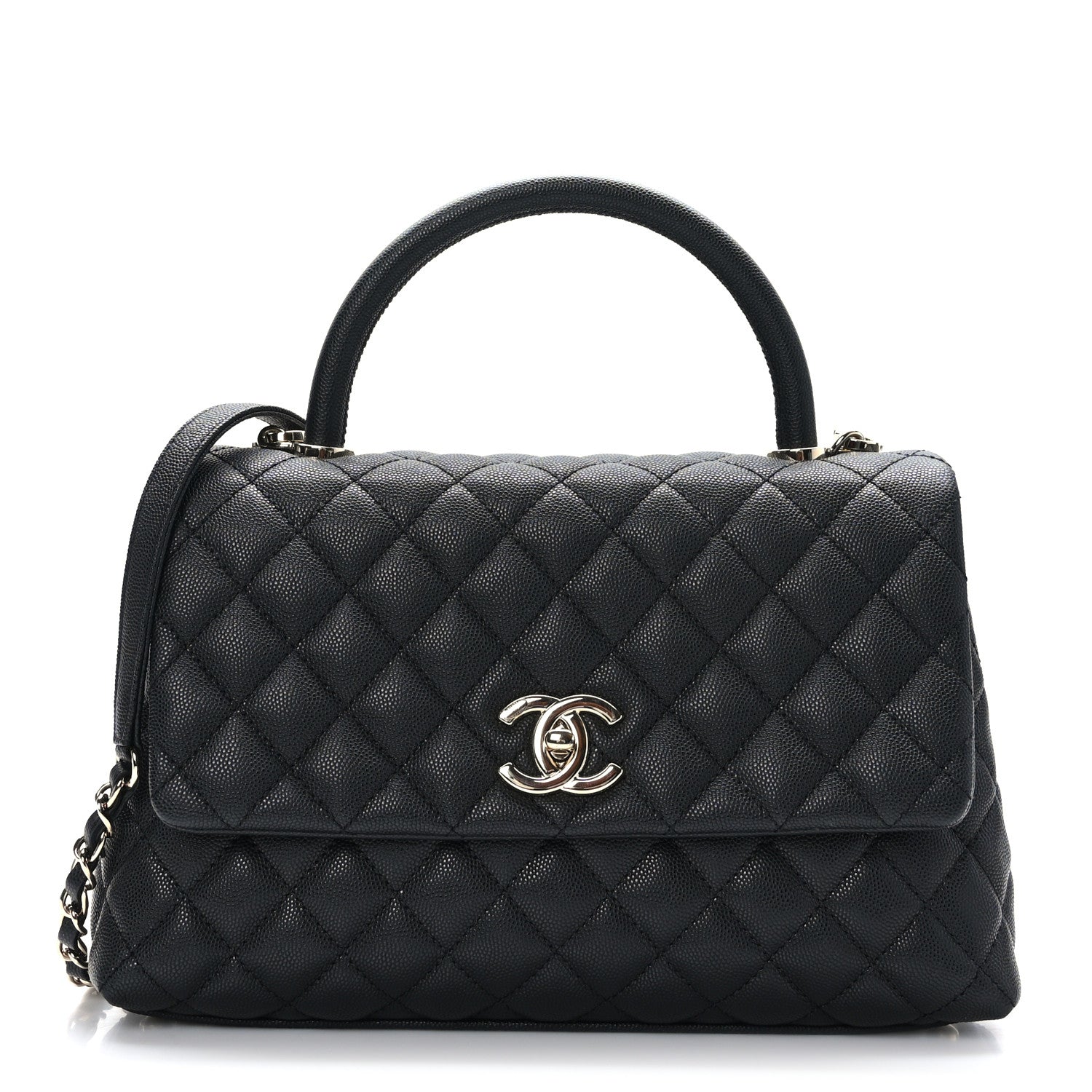 Chanel Caviar Quilted Small Coco Handle Flap Black 1 of 10