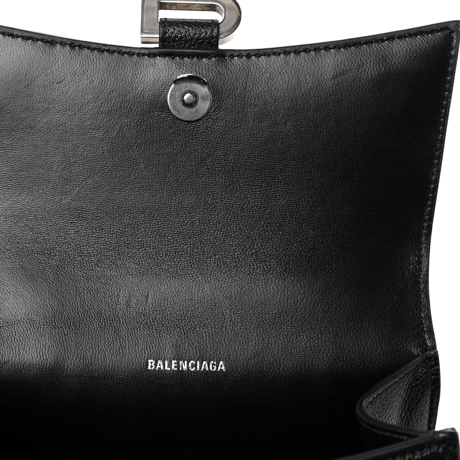 Balenciaga Grained Calfskin Hourglass Top Handle Bag XS Black 9 of 9