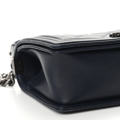 Chanel Lambskin Quilted Small Boy Flap Navy 7 of 9
