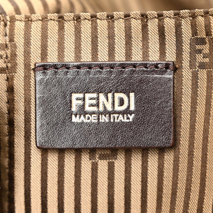 Fendi Capra Vitello Saddle Colorblock Large Chameleon Tote Moro Biscotto 6 of 12
