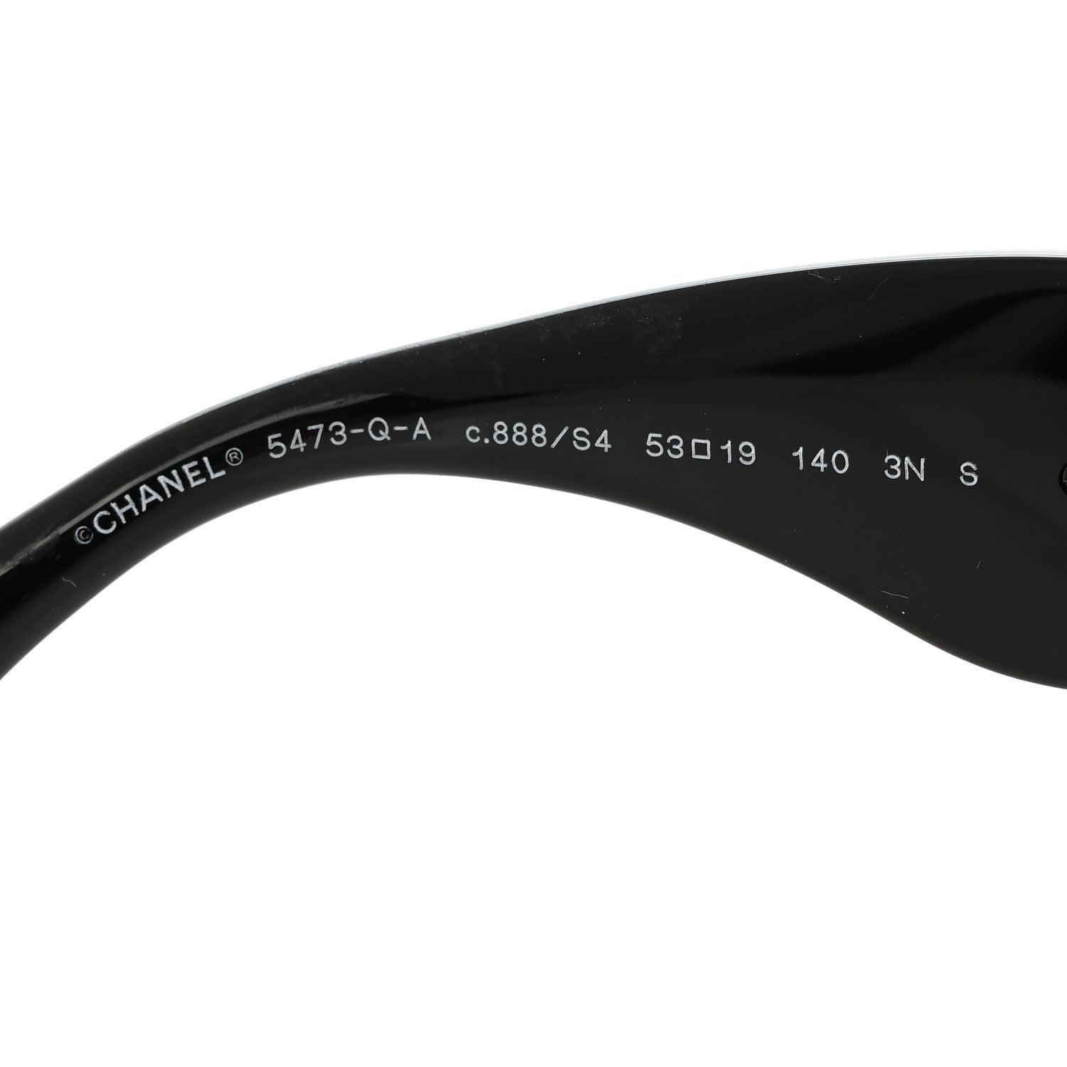 Chanel Acetate Calfskin Polarized Square Sunglasses 5473-Q-A Black 5 of 7