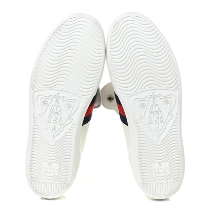 Gucci Calfskin Ayers Blind For Love Embroidered Womens Ace Sneakers 38 White 6 of 15