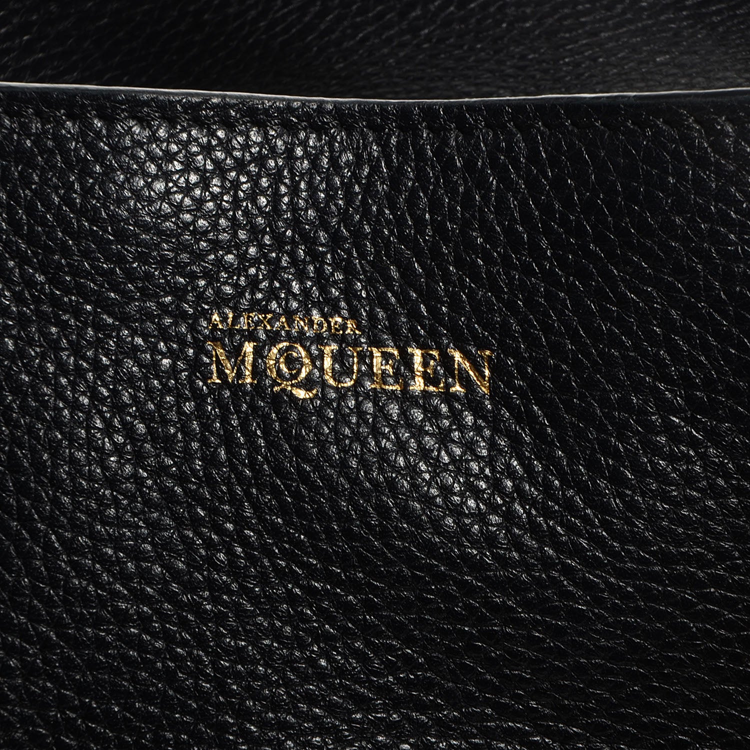 Alexander McQueen Pebbled Calfskin Small Skull Padlock Zip Around Tote Black 9 of 9