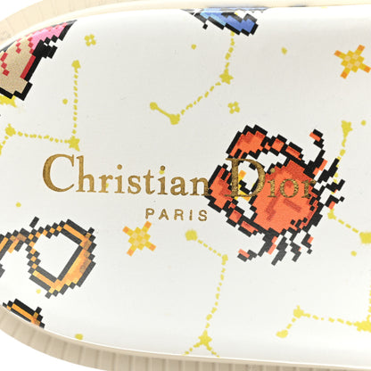 Christian Dior Canvas Embroidered Pixel Zodiac Dway 10mm Slide Sandals 41 White Multicolor 7 of 8
