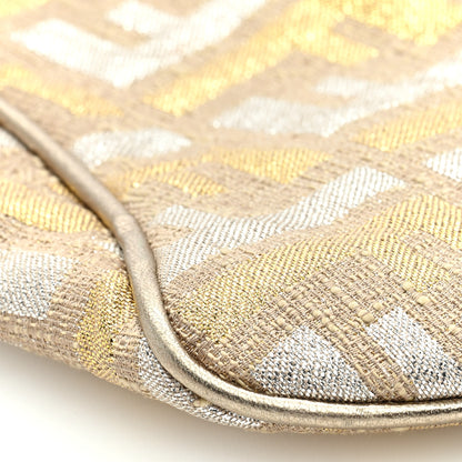 Fendi Metallic Zucca Mini Pochette Oro Argento 8 of 10