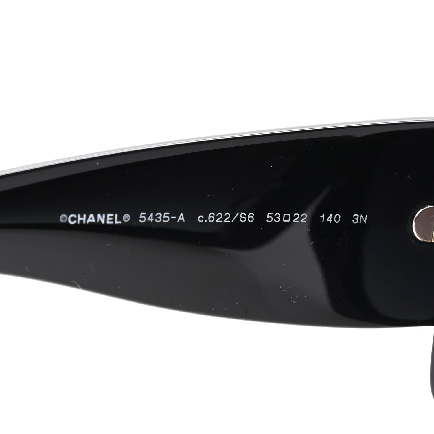 Chanel Acetate Rectangle Sunglasses 5435 Black 6 of 8