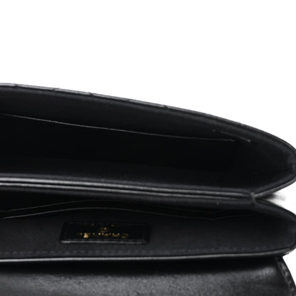 Chanel Shiny Lambskin Quilted Flap Phone Holder With Chain Black 5 of 11