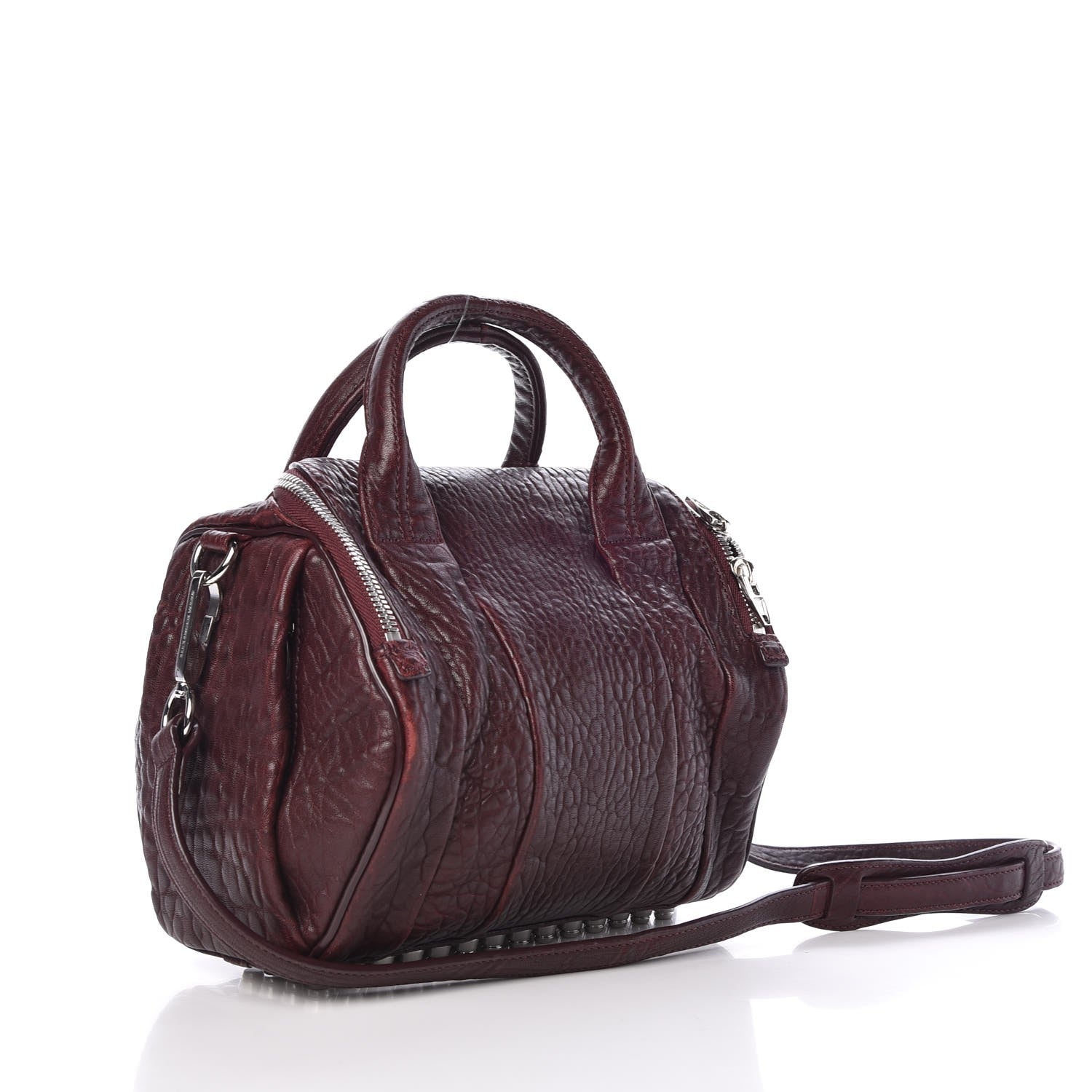 Alexander Wang Pebbled Lambskin Rockie Beet Rhodium Hardware 4 of 11