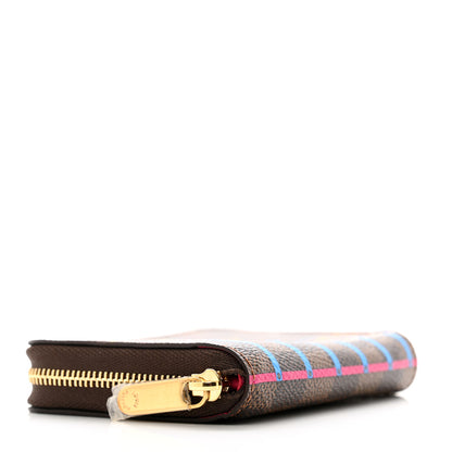 Louis Vuitton Damier Ebene 2020 Christmas Animation Roller Coaster Zippy Coin Purse Pivoine 4 of 9