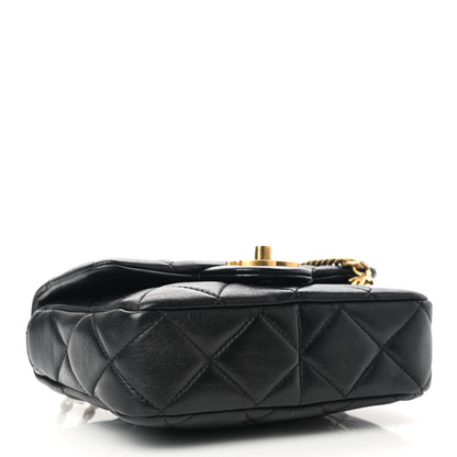 Chanel Lambskin Enamel Quilted Mini Pending CC Square Flap Black 4 of 11