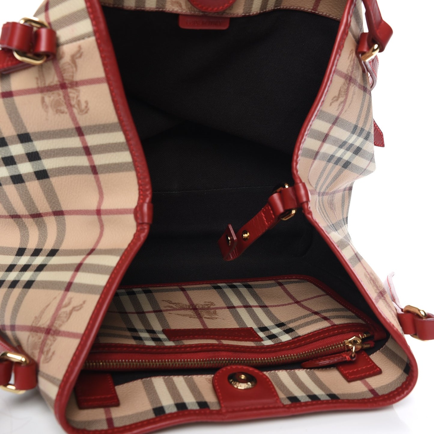 Haymarket Check Small Canterbury Tote Coral Red