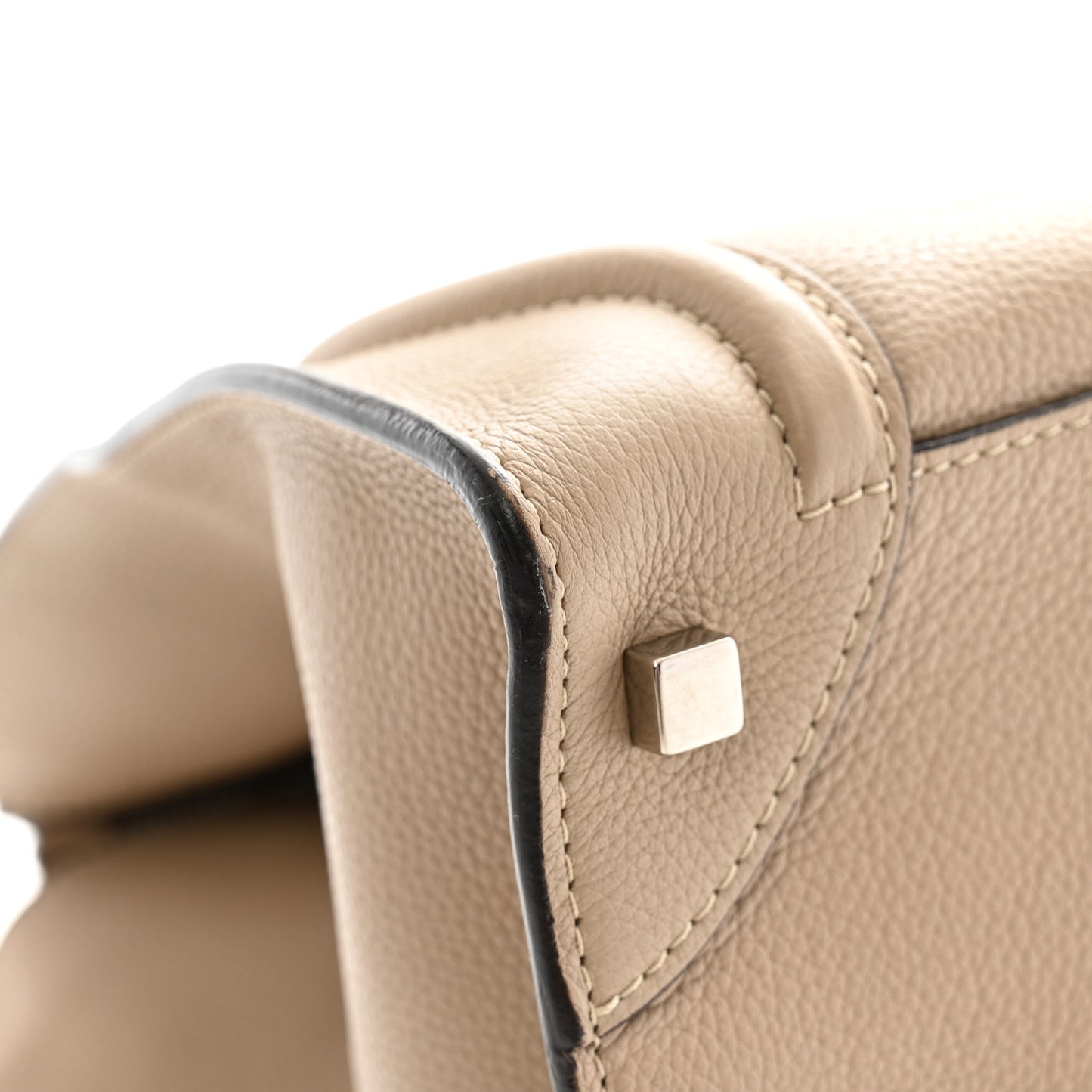 Drummed Calfskin Mini Luggage Dune
