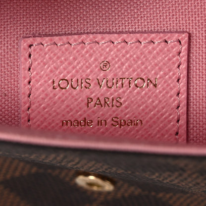 Louis Vuitton Damier Ebene Studded Pochette Felicie Chain Wallet 6 of 13