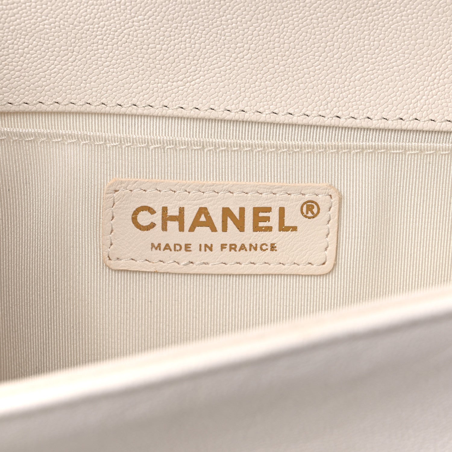 Chanel Caviar Quilted Medium Boy Flap Ivory 6 of 12