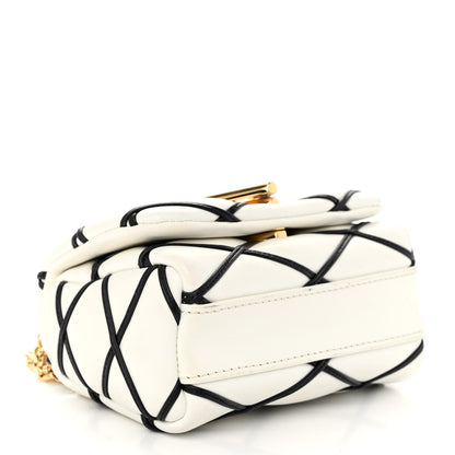Louis Vuitton Lambskin Malletage Pico GO-14 White Black 4 of 12