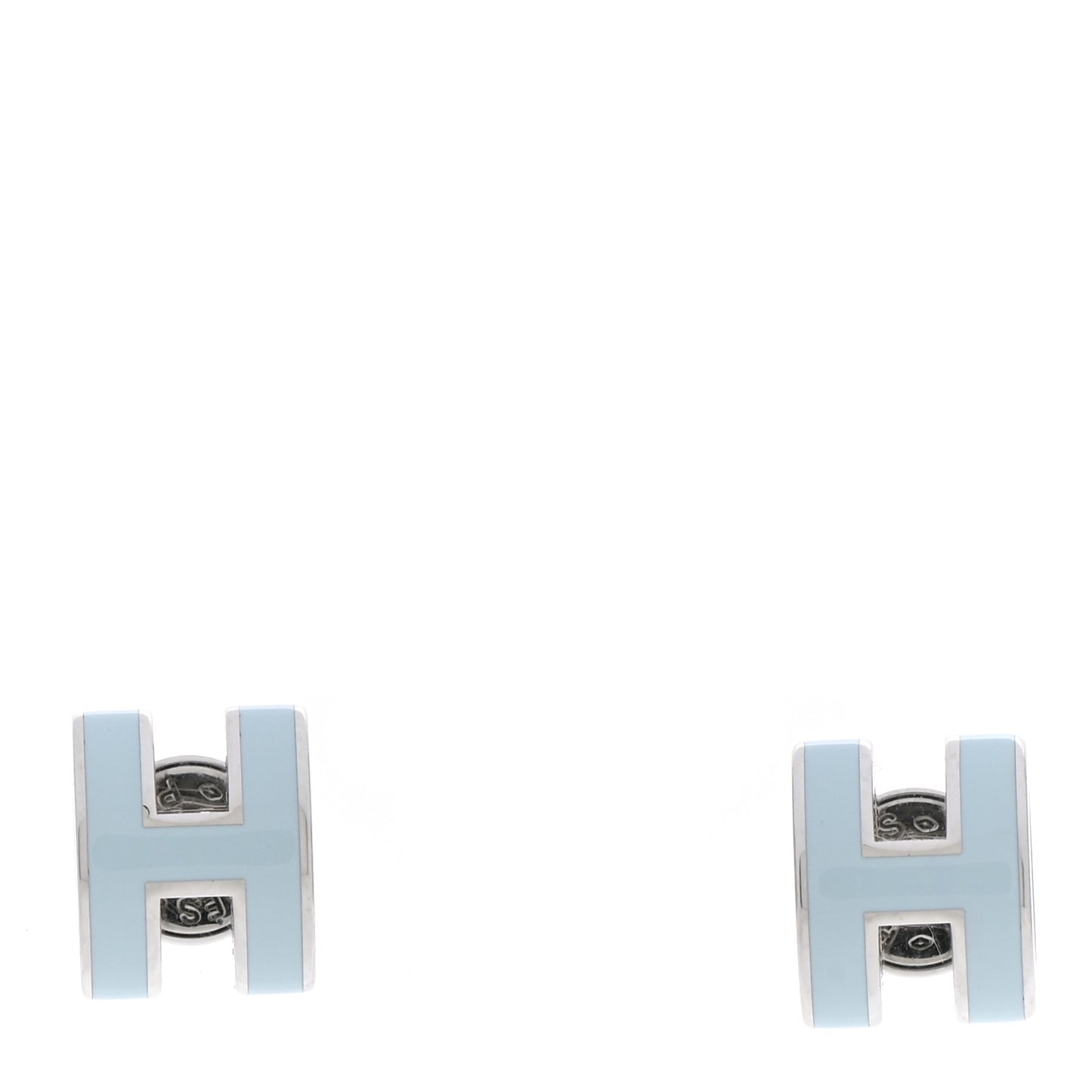 Palladium Lacquered Mini Pop H Earrings Celeste