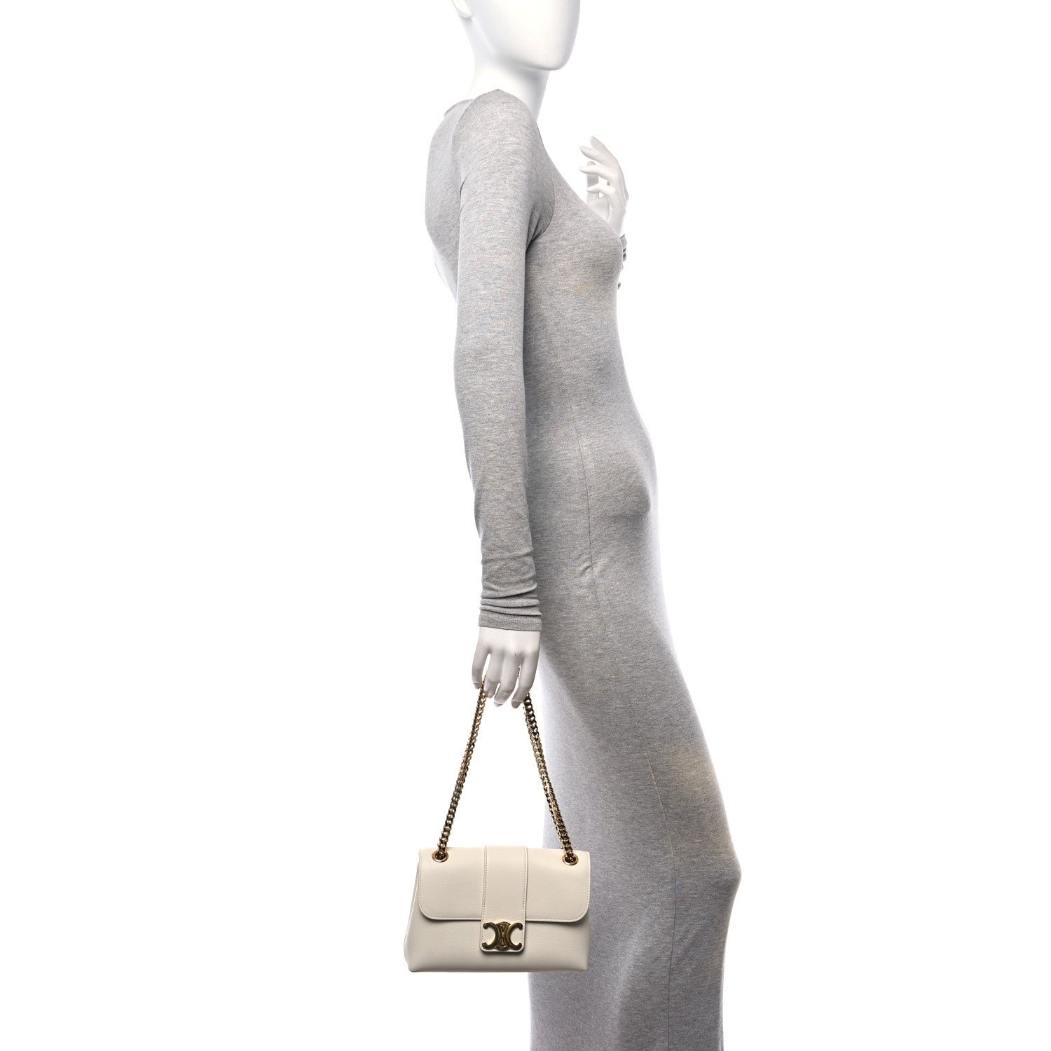 Celine Supple Calfskin Teen Victoire White 2 of 9