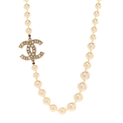 Chanel Pearl CC 100th Anniversary Necklace Light Gold 1 of 4