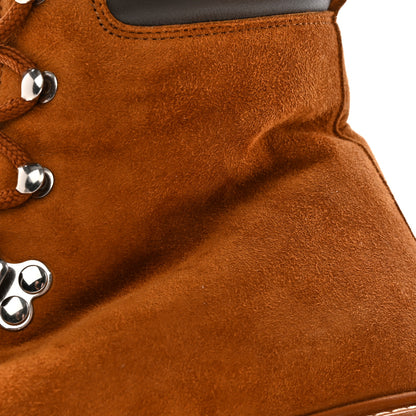 Hermes Suede Shearling Womens Discovery Ankle Boots 40 Camel Ecru 9 of 14
