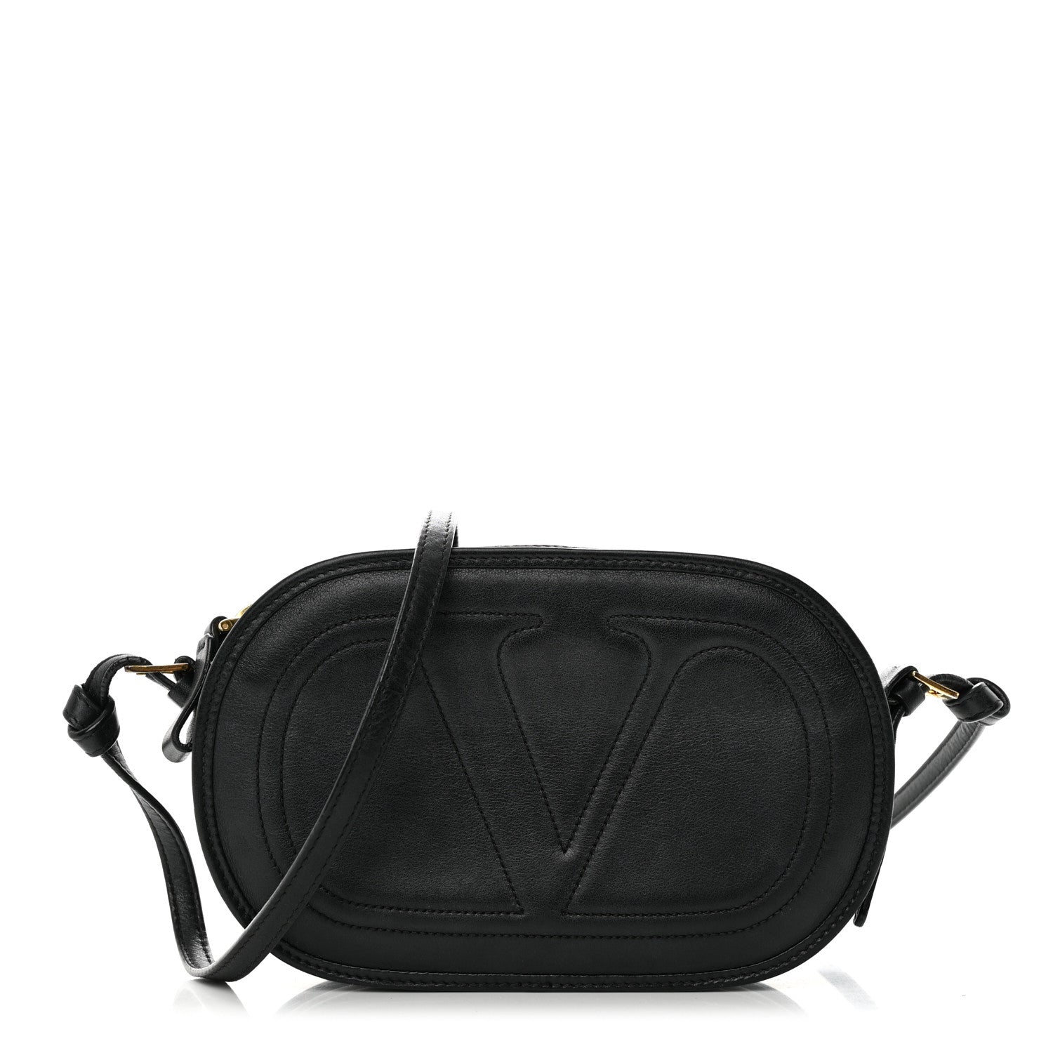 Valentino Garavani Calfskin Small Logo Go Crossbody Bag Black 2 of 25