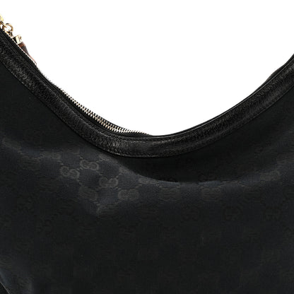 Gucci Monogram Half Moon Bamboo Ring Hobo Black 8 of 12